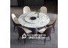 Image of Bộ bàn ăn 2 mặt đá mâm xoay ghế da Monet