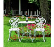 Bộ bàn ghế sân vườn nhôm đúc hoa hồng BG2105002