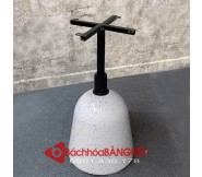 Chân bàn cafe bê tông cao 71cm màu trắng CS35