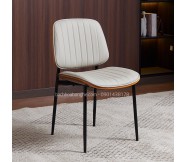 Ghế da ốp gỗ ghế cafe tiếp khách ghế ăn GLM164