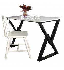 Bàn làm việc Chữ X màu trắng BX03