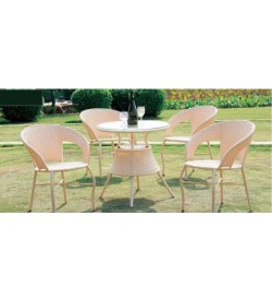 Bộ bàn ghế mây nhựa BQ1024