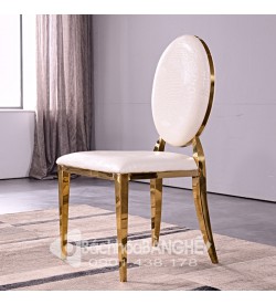 Ghế ăn tân cổ điển, ghế nhà hàng tiệc cưới mạ vàng sang trọng GLM161