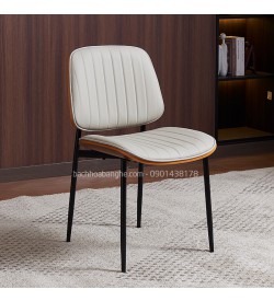 Ghế da ốp gỗ ghế cafe tiếp khách ghế ăn GLM164