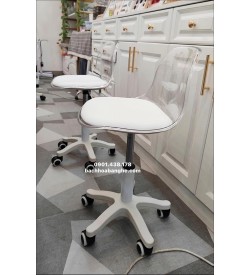 Ghế xoay spa, nail, gội đầu, makeup mặt ngồi trong suốt GH14
