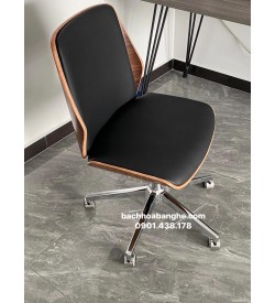 Ghế xoay văn phòng lưng ốp gỗ GH15