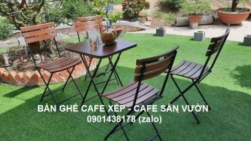 Bàn ghế xếp cafe sân vườn giá tốt tại Thủ Đức HCM