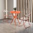Bộ bàn ghế cafe decor tiếp khách màu cam 107