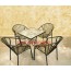 Bộ bàn ghế quán cafe sân vườn, sân thượng ghế sắt bàn mặt gạch tại HCM