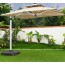 Dù vuông lệch tâm sân vườn chống UV đế nhựa ABS có đèn led năng lượng mặt trời DS01