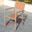 Ghế cafe ghế ăn sân vườn ngoài trời khung nhôm nan gỗ nhựa GSV21