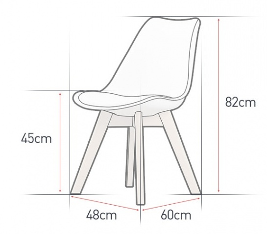 Kích thước Ghế bọc vải tam giác GLM30