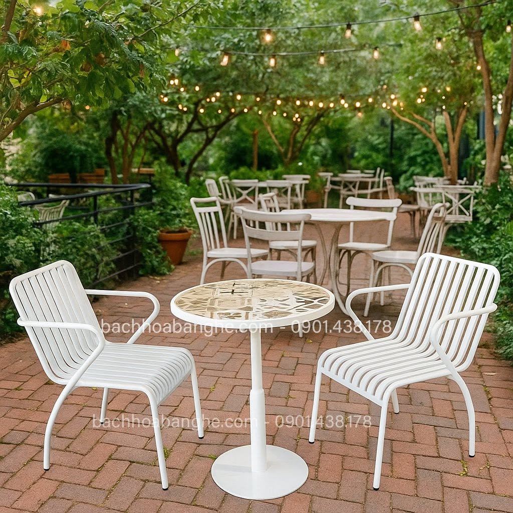 Bàn ghế cafe sân vườn ngoài trời tại HCM