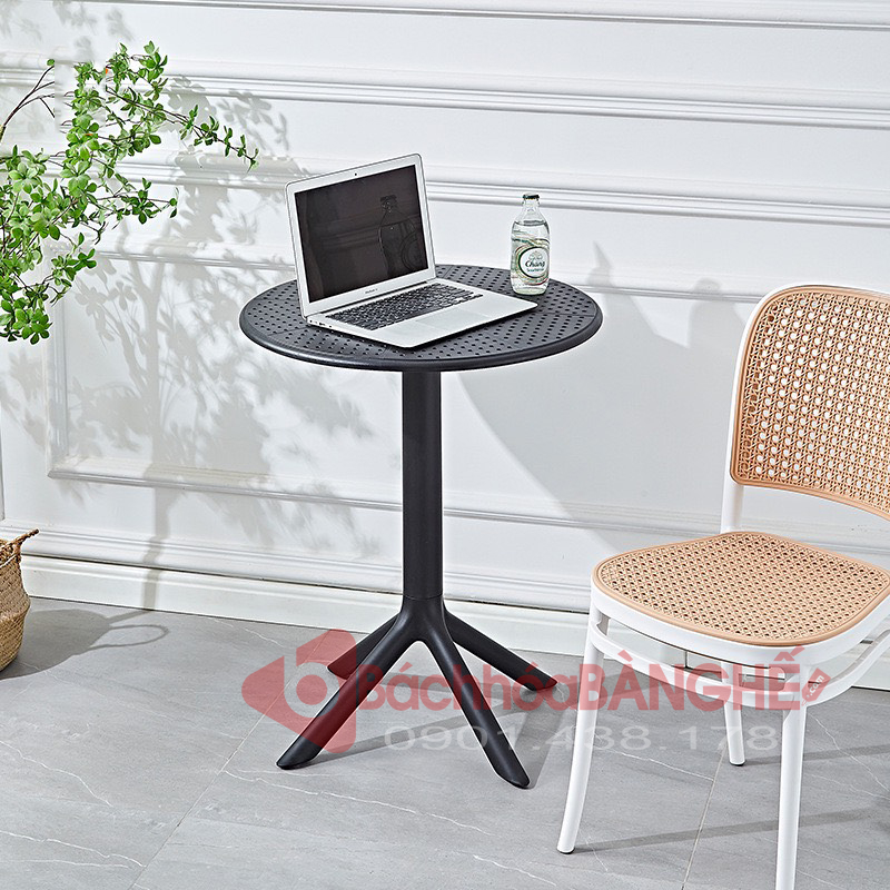 Bộ bàn ghế cafe bàn ghế decor tiếp khách ghế nhựa giả mây 224