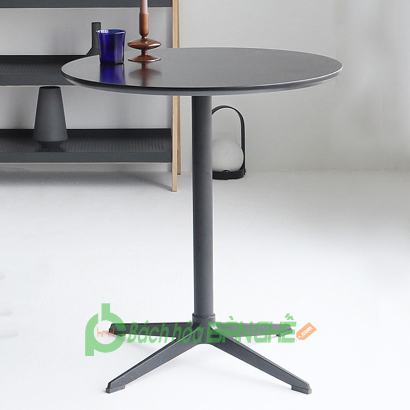 Bàn tròn cafe decor tiếp khách mặt gỗ MDF BM05