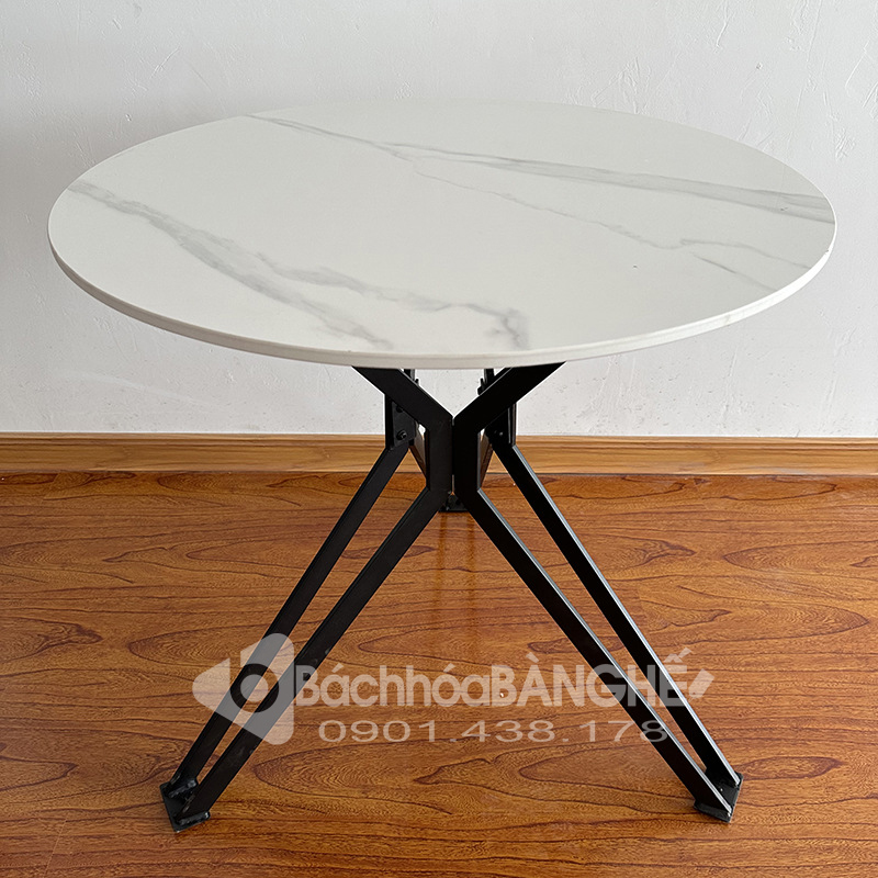 Bàn tròn cafe decor tiếp khách mặt đá BM07
