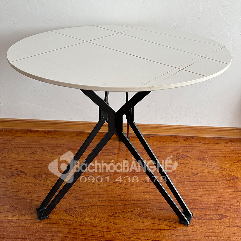 Bàn tròn cafe decor tiếp khách mặt đá BM07