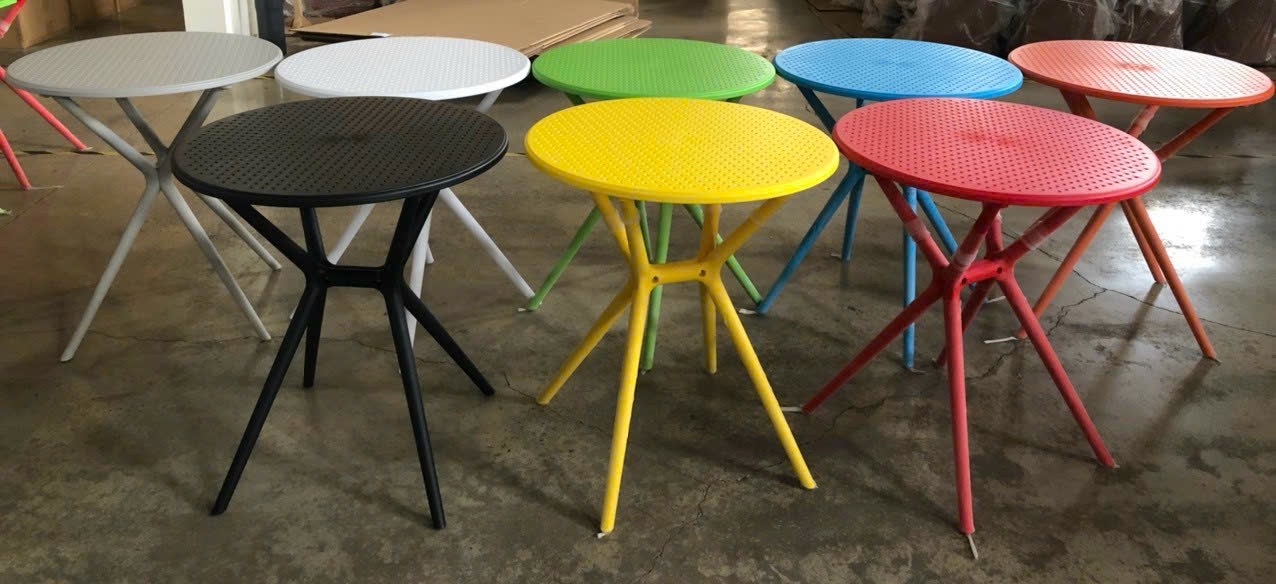 Bàn tròn cafe nhựa đúc BST03