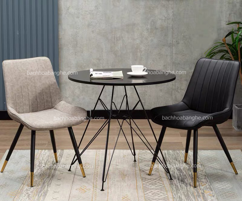 Bàn tròn cafe decor chân thép sơn tĩnh điện BM01