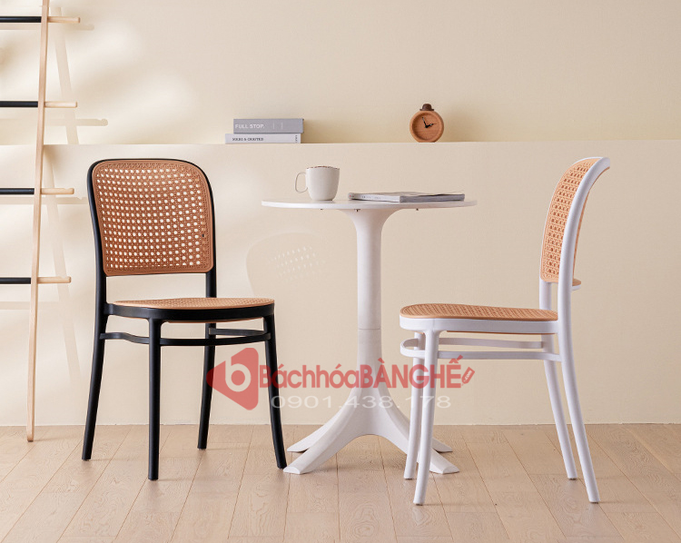 Bộ bàn ghế nhựa cafe trà sữa decor bàn nhựa ghế nhựa 310