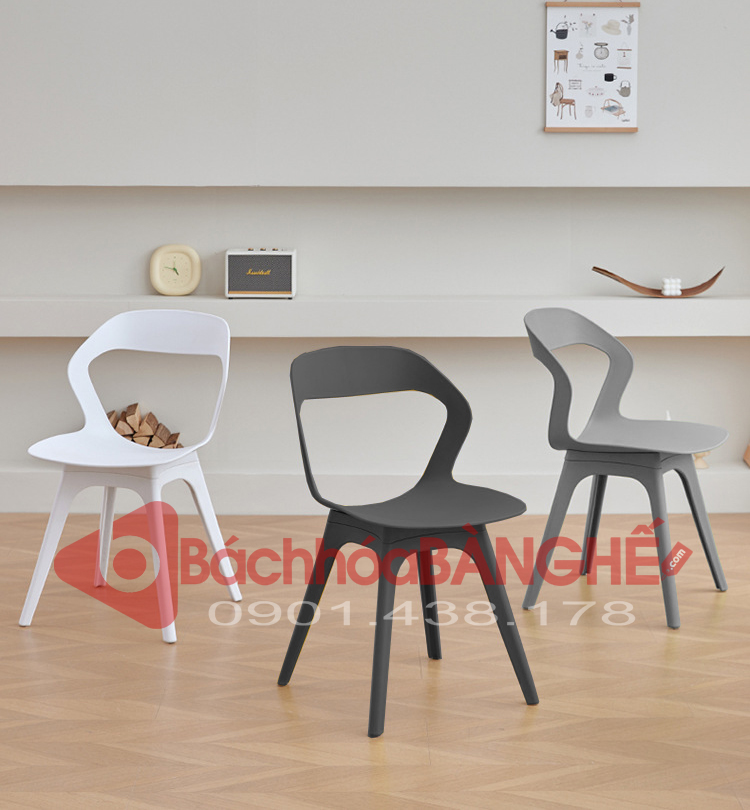 Ghế nhựa đúc cafe trà sữa decor GM09