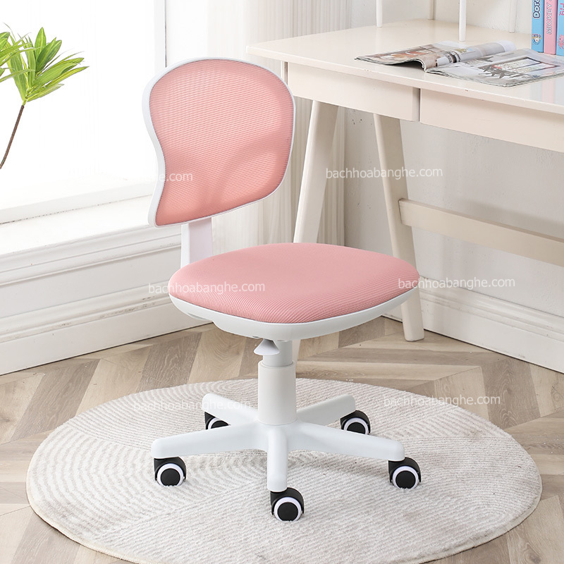 Ghế học sinh chân xoay nâng hạ màu hồng xanh xám