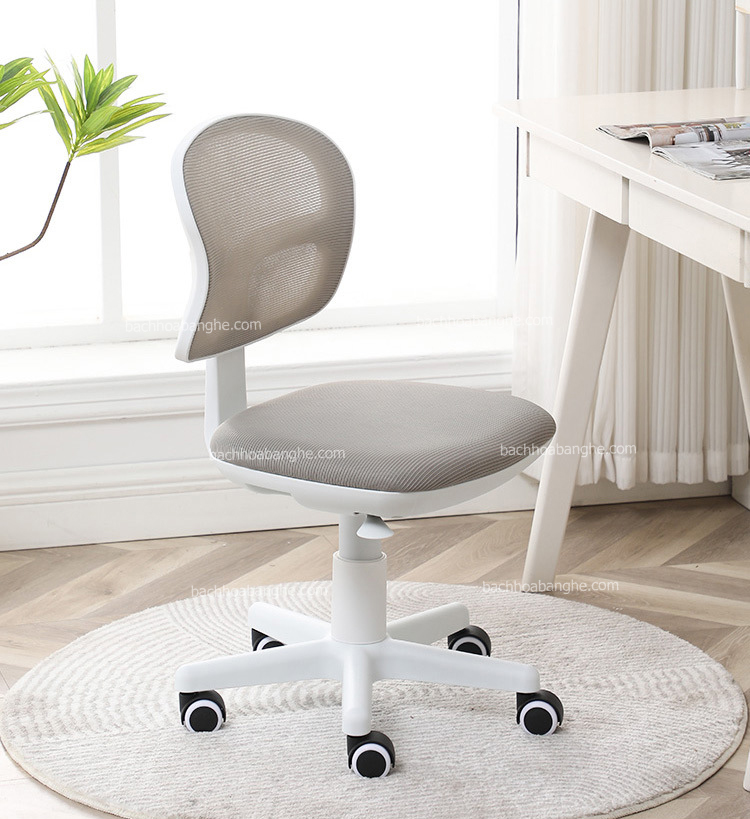 Ghế học sinh chân xoay nâng hạ màu hồng xanh xám