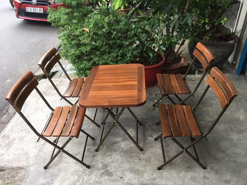Bàn ghế xếp cafe sân vườn giá tốt tại Thủ Đức HCM